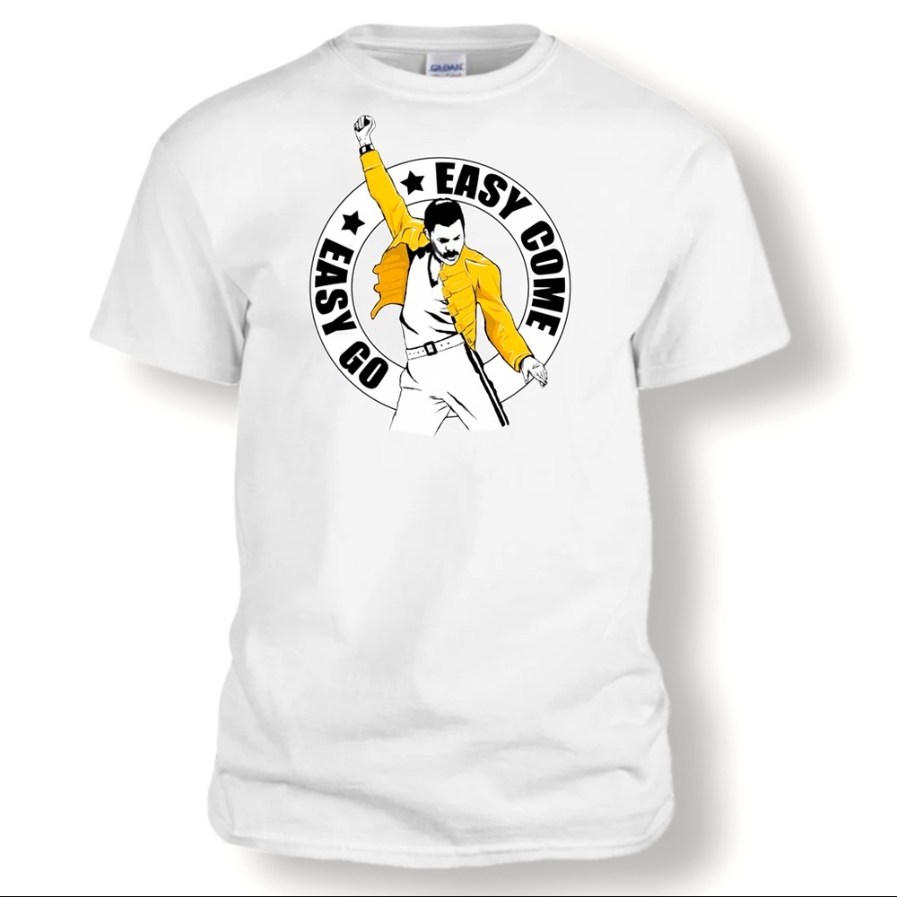 FREDDIE MERCURY "EASY COME EASY GO" WHITE SHIRT